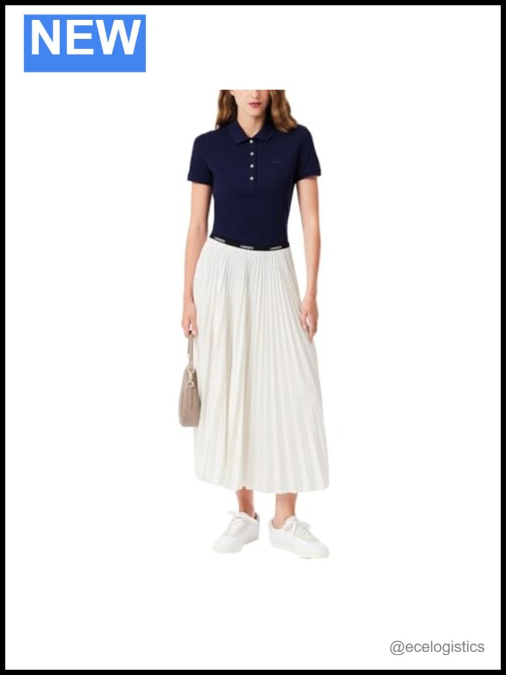 Pleated Long Skirt Elastic Waist Pull On Maxi Work